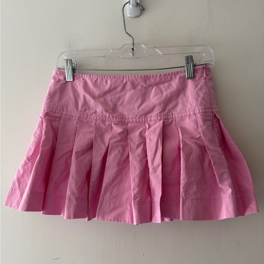 Zara Pink Pleated Mini‎ Skort With Built In Shorts